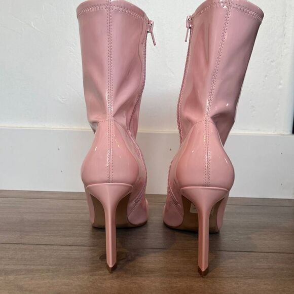 New York & Company Women's Pink Naomi High Heel Bootie Patent Leather Size 9 - Picture 5 of 11